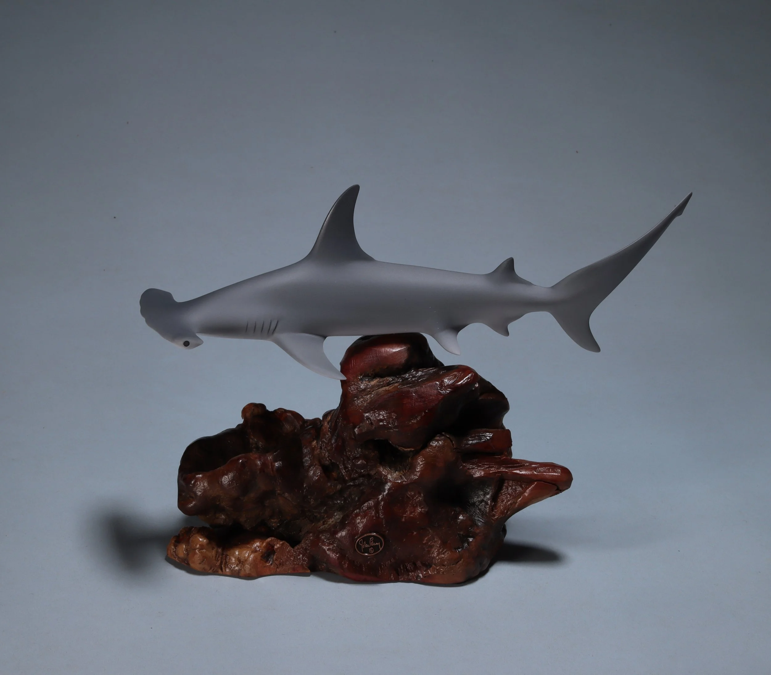 Hammerhead Shark by John Perry NEW sculpture 9 inches airbrushed